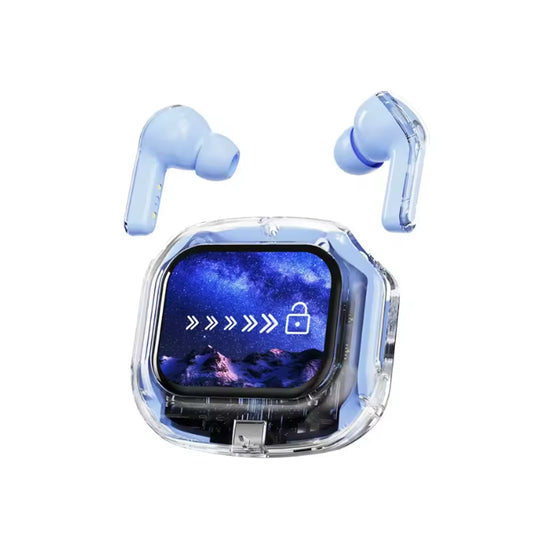 Clear Sound Meets Glassy Screen Futuristic Wireless Bluetooth Headphones Vista Shops