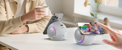 Spear Sound Bluetooth Speaker with Wireless Charging and RGB Mood Lighting